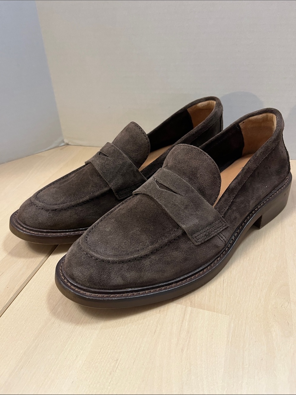 Sofft Chocolate Brown Suede Loafers Slip On Shoes - Women’s size 9.5